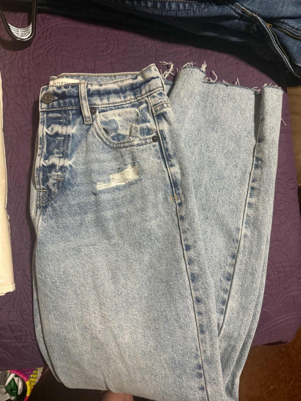 HIDDEN - Light Blue Women's High-Waist Distressed Jeans